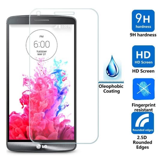 Tempered glass screen protector for LG G3